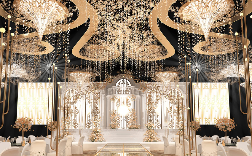 东山花木兰喜事汇金色大厅效果展示